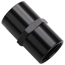 Podavelle 1/2 NPT Female to 1/2 NPT Female Coupler Fitting Adapter Straight Aluminum Black