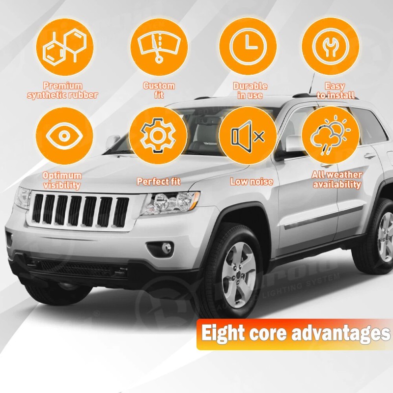 RIDROID Back Rear Wiper Arm & Blade Set For Jeep