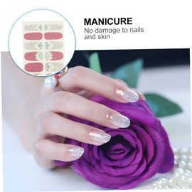 Vaguelly 3D Nail Stickers 10pcs Full Cover Waterproof Nail Art Decals for Women for Home Manicure