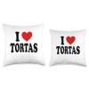 I HEART LOVE Tortas Throw Pillow