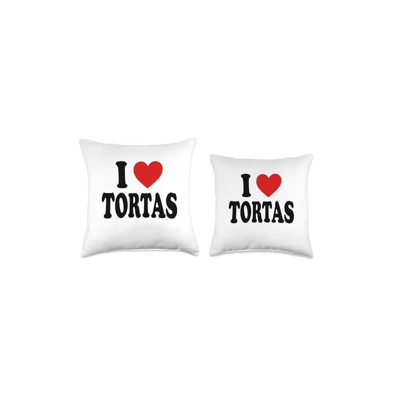 I HEART LOVE Tortas Throw Pillow