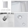 Lkw Ogechi White Shower Curtain Waterproof 200/220/240 CM Drop, 240