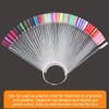 JASSINS 100 Pcs Clear Fan-shaped False Nail Swatch Sticks Nail