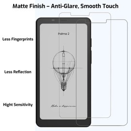 Tzylomirx Screen Protector, Frosted Anti-Glare compatible with Onyx Boox Palma Screen Protector - Matte Anti-Fingerprint Protection Film (2 Pack, Frosted)