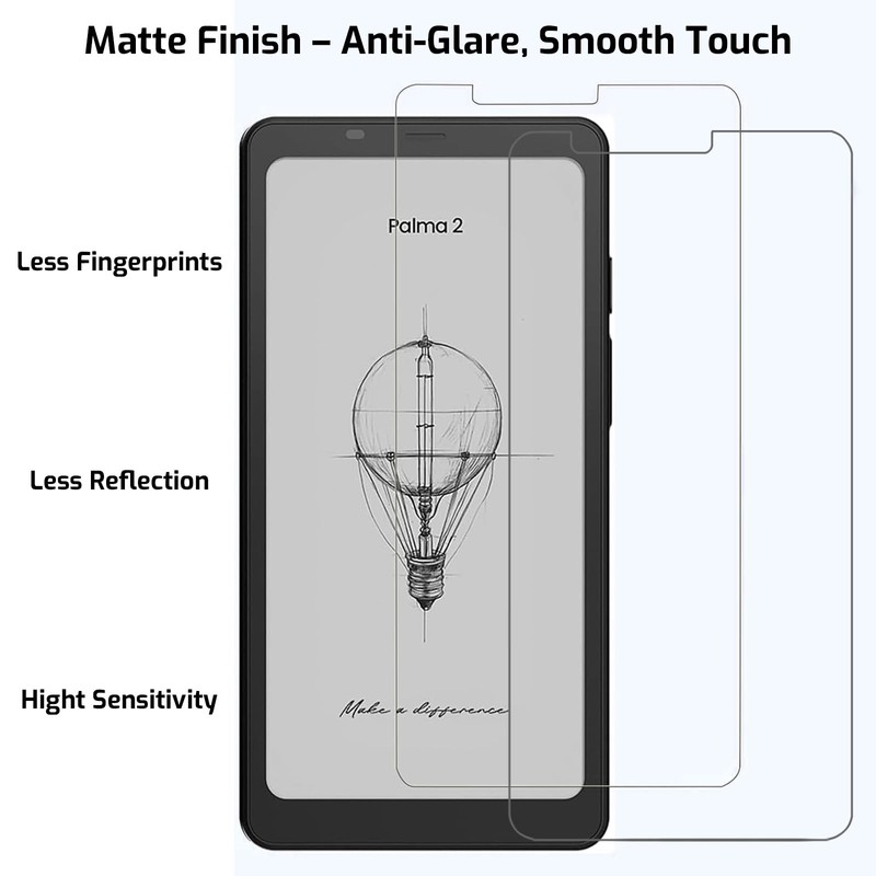 Tzylomirx Screen Protector, Frosted Anti-Glare compatible with Onyx Boox Palma