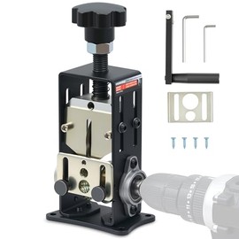 CREWORKS Pelacables manual, pelacables de 0,06 a 1 pulgada para taladro, pelacables de cobre para chatarra con 2 placas de alimentación, herramienta p