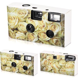 3 Packs Disposable Camera for Wedding 34mm One Time Use Camera Single Use Film Camera with Flash for Wedding, Anniversary, Travel, Camp, Party Supply