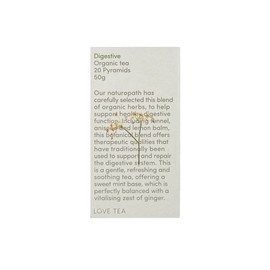 Love Tea Organic Digestive Tea 20 Pyramids FINAL STOCK