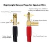 EIGHTNOO Upgraded Speaker Banana Plugs 2 Pairs and Right Angle