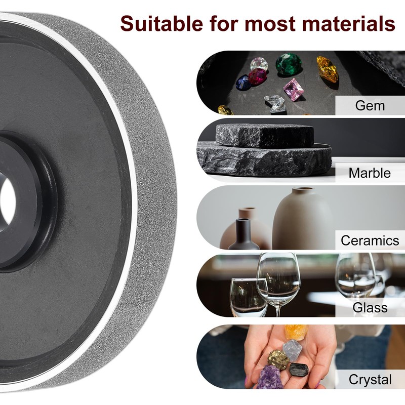 HARFINGTON Diamond Lapidary Jewelry Grinding Wheel 6" 120 Grit Diamond