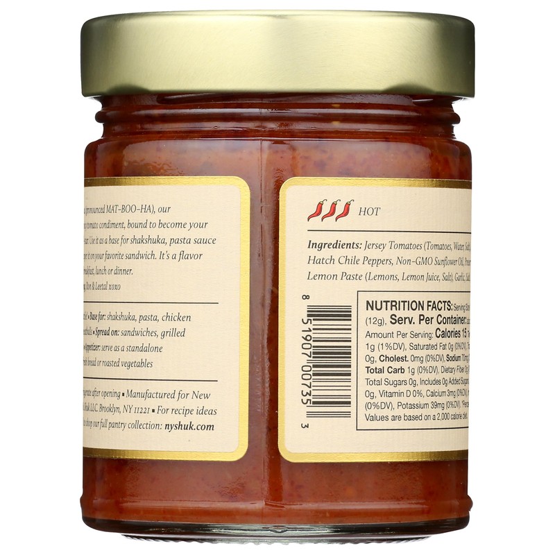 NEW YORK SHUK Signature Matbucha Sauce, 10 OZ