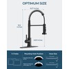 FORIOUS Black Kitchen Faucet with Pull Down Sprayer, Bar Stainless