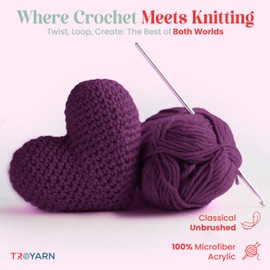 Yarn for Crocheting & Knitting - 4 Skeins (4x383 Yds) (105297 - Ornamental Cabbage) Crochet Yarn - 100% Microfiber Acrylic Yarn - Knitting Yarn for Craft Projects