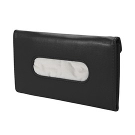 Motoforti Universal Car Standard Tissue Holder Tissues Box Cover Car Backseat Extra Large Tissue Organization, 23x12.5x3cm Faux Leather Black