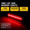 Tonsya Full Red Led Lamps Smoked Lens kit Compatible With