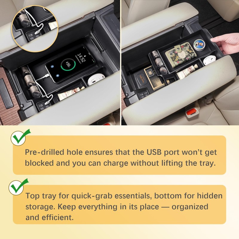 X-TKER Center Console Organizer Compatible with 2021 2022 2023 2024
