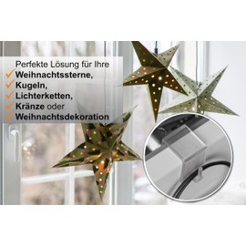 dekondo Window Hooks Decorative Hooks Window Clip for Window Decoration Transparent (20, 15-20 mm Window Thickness)