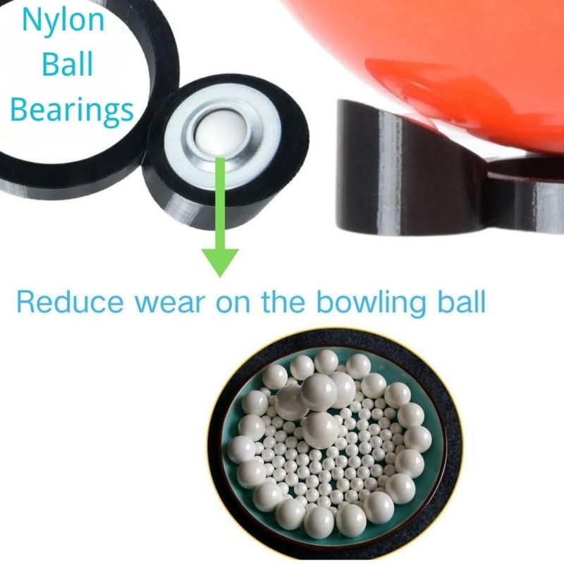 Bowling Ball Rotating Cup with Anti-Roll Off Design and Nylon