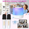 Mini Karaoke Machine with 2pcs Wireless Microphones,Portable Bluetooth Speaker for