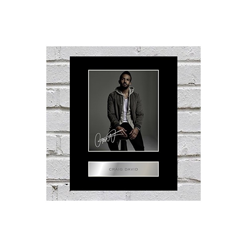 Craig David Signed Mounted Photo Display