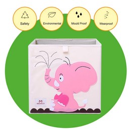 Meshela Storage Box for Children's Bedroom, Foldable / Washable Cartoon Toy Box, Suitable for Toys, Clothes, Children’s Books