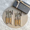 (Laguiole) Gift Wrapping Jeanneron Laguiole Cutlery Marble Brown + Sandal