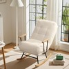 VECELO Wide Rocking Chair Nursery, Oversized Upholstered Glider with High
