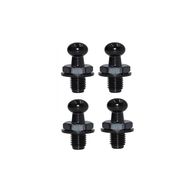Ramor Strutz Four Black Ball Stud Bolts for Gas Struts,