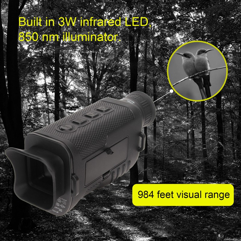Night Vision Monocular 8X Digital Infrared Telescope 4K 1080P 2200mAh