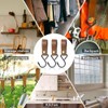 Modixun 8pcs Leather S-Hooks, Metal S Shaped Hooks for Hanging,
