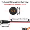 Taiss 8mm (5/16") 12V LED Metal Indicator Light, Yellow Check