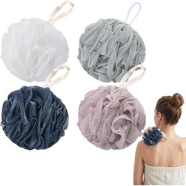 4 Piezas Esponja Para Baño, Esponja De Baño Multicolor Para Limpieza Corporal, Material Pe Suave Y Duradero, Adecuado Para La Exfoliación Profunda De Hombres Y Mujeres Durante El Baño(4 Colores)