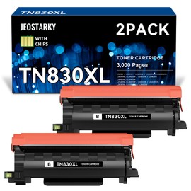 Jeostarky Jeostarky Compatible TN830XL Toner Replacement for Brother TN830XL TN830 XL Toner use with HL-L2460DW HL-L2405W HL-L2400D HL-L2480DW MFC-L2820DW MFC-L2820DW XL DCP-L2640DW Printer (Black,2 Pack)