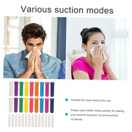 Baluue 60pcs Tubes Cotton Wicks for Essential Oils Portable Aromatherapy Containers for Go Relaxation