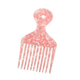 RENEWREVITAL Wide Tooth, Afro Hair Pick Comb, Hair Styling Tool for Men Women, Plastic, Pink, 4.8 Inch Routine