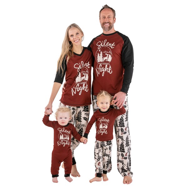 Lazy One Silent Night Family Matching Christmas Pajamas Set, Matching