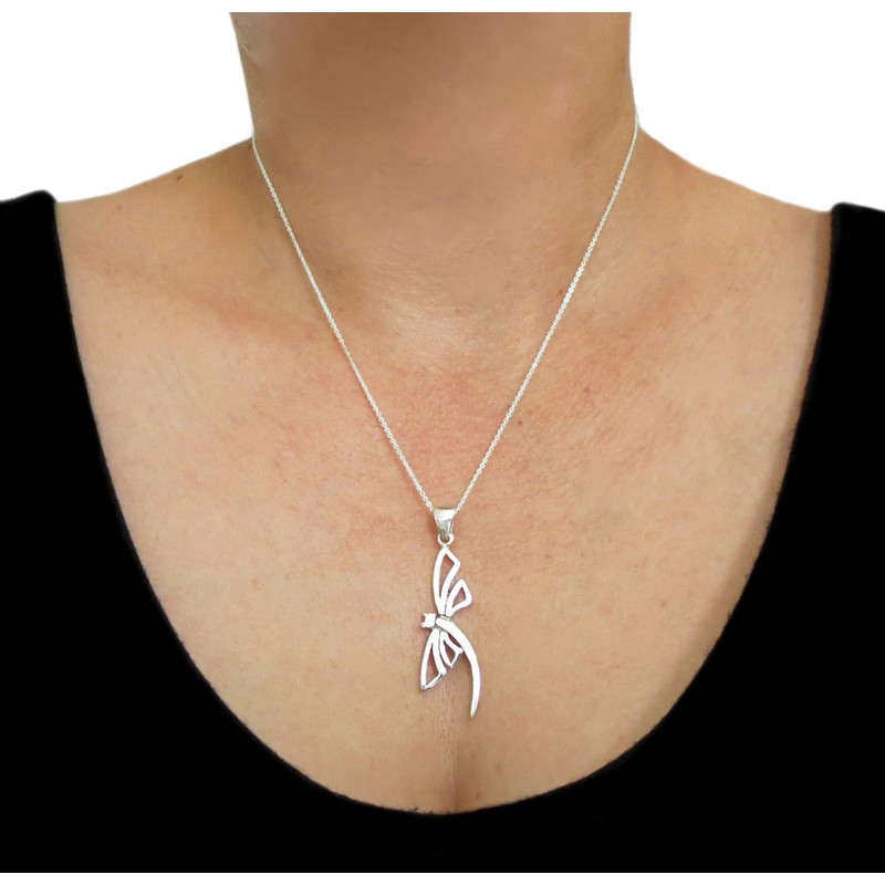 The Mexican Collection Sterling Silver Dragonfly Pendant Jewellery