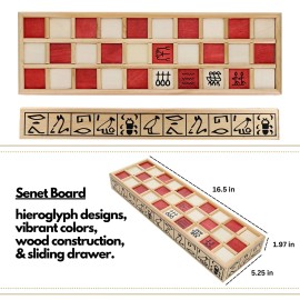 We Games Senet Egyptian Board Game – Handcrafted Solid Wood Senet Set