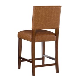 Linon Brook, Caramel Counter Stool, 19"W x 22"D x 40.5"H, Carmel