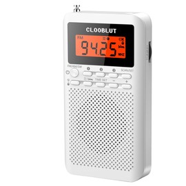 RD218 shortwave Radio FM/AM/SW Band Transistor Powered by AA Batteries with Key Backlight LCD Display Digital Alarm Clock Sleep Timer,Best Reception,Best Sound Quality Mini Radio for Running