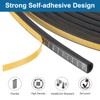 PATIKIL 40 ft D Shape Rubber Seal Strip, Self-Adhesive EPDM