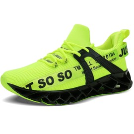 WONESION Womens Sport Fitness Workout Shoe Comfortable Slip on Casual Sneakers for Women Girl, G Green, 8