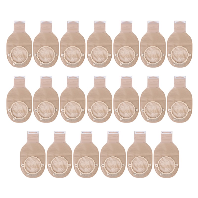 20pcs Drainable Colostomy Pouch Odor Repellent Film Double Sided Soft