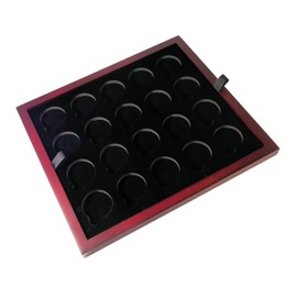 Coin Tray for 20 Medium or Air-Tite "T" Capsules fits in Mahogany Finish Wood Display Case