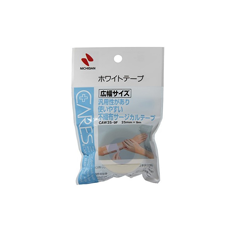 Nichiban Cares White Tape, 1.0 inches (25 mm) x 29.4