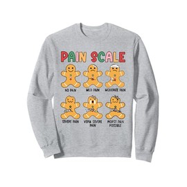 Nurse Christmas Pain Scale Medical Assistant Gingerbread Sweatshirt