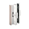 White Clamp-Style Surface Mount Sliding Glass Door Handle 4-15/16" Screw Holes