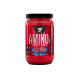 BSN Amino X Muscle Recovery & Endurance Powder with BCAAs, 10 Grams of Amino Acids, Keto Friendly, Caffeine Free, Flavor: Blue Raspberry, 30 servings (Packaging may vary)