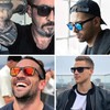 MAXJULI Polarized Sunglasses for Men and Women,UV400 Protection Rectangular Sun