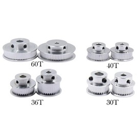 Aluminum Timing Belt Pulley GT2 30/36/40/48/60 Teeth 5/6.35/8/10/12mm Bore for 3D Printer CNC Width 6/10mm Timing Belt (36T Bore, 5mm Width 10mm)